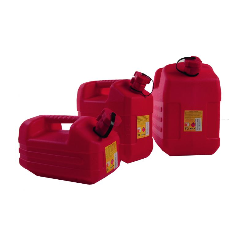 Jerrican 10l plastique rouge 10 litres 146439 bec verseur homologué gasoil  essence produit chimique