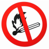 Autocollant flamme nue interdite